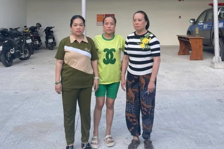 Các đối tượng bị tạm giữ tại cơ quan công an. (Ảnh: Công an cung cấp)