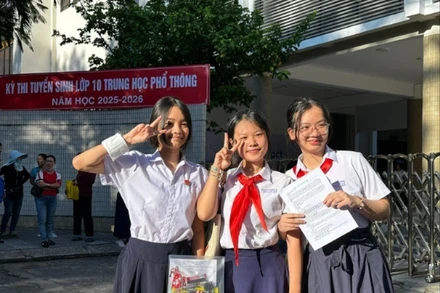 Đà Nẵng công bố điểm chuẩn vào lớp 10, với 10.142 thí sinh trúng tuyển. (Ảnh: ANH ĐÀO)