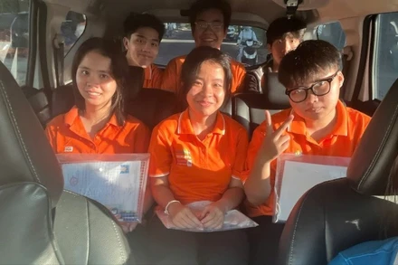 Những nụ cười của các thí sinh đặc biệt. (Ảnh: Q.Q)