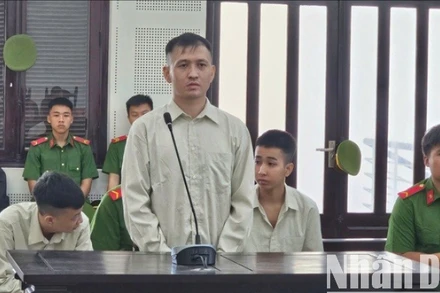 Bị cáo Đỗ Minh Tuyến tại phiên tòa. (Ảnh: ANH ĐÀO)