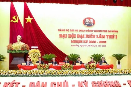 Đại hội đại biểu Đảng bộ Các cơ quan Đảng thành phố Đà Nẵng lần thứ I, nhiệm kỳ 2025 - 2030. (Ảnh: ANH ĐÀO)