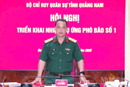 Đồng chí Trần Hữu Ích, Chỉ huy trưởng Bộ Chỉ huy Quân sự thành phố Đà Nẵng. (Ảnh: TẤN THÀNH)