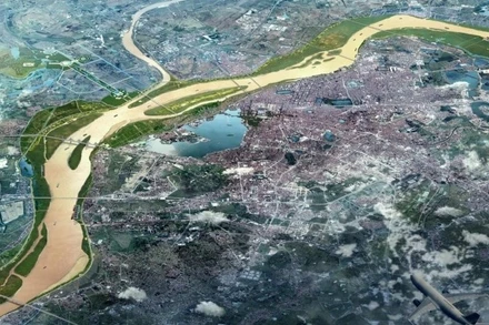 Phối cảnh Quy hoạch phân khu đô thị sông Hồng.