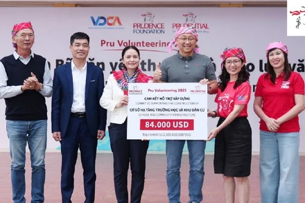Prudential cam kết hỗ trợ xây dựng cơ sở hạ tầng trường học và khu dân cư lên đến 84 nghìn USD (tương đương 2,1 tỷ đồng).