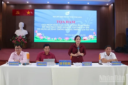 Hội Liên hiệp Phụ nữ tỉnh Vĩnh Long tổ chức tọa đàm tìm giải pháp tín dụng an toàn.