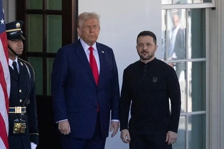 Tổng thống Mỹ Donald Trump và Tổng thống Ukraine Volodymyr Zelensky tại Nhà trắng, Washington, D.C., ngày 28/2/2025. (Ảnh: Tân Hoa Xã)