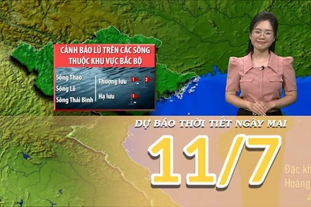[Video] Dự báo thời tiết đêm nay và ngày mai 11/7/2025: Mưa lớn về đêm và sáng ở Bắc Bộ