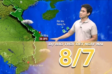 [Video] Dự báo thời tiết đêm nay và ngày mai 8/7/2025: Các khu vực phổ biến ít mưa 