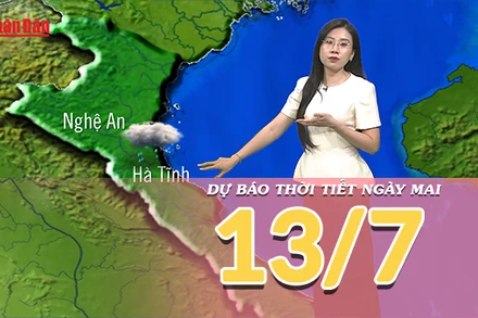 [Video] Dự báo thời tiết đêm nay và ngày mai 13/7/2025: Mưa có xu hướng giảm
