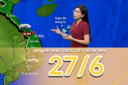 [Video] Dự báo thời tiết đêm nay và ngày mai 27/6/2025: Mưa tiếp diễn ở khu vực Bắc Bộ