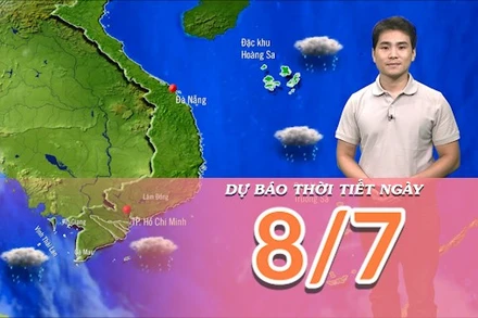 [Video] Dự báo thời tiết ngày 8/7/2025: Nắng nóng cục bộ xuất hiện tại Trung Bộ 