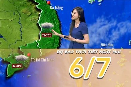 [Video] Dự báo thời tiết đêm nay và ngày mai 6/7/2025: Mưa chủ yếu xuất hiện về chiều tối và đêm 