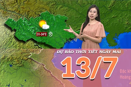 [Video] Dự báo thời tiết ngày 13/7/2025: Mưa dông về chiều tối 
