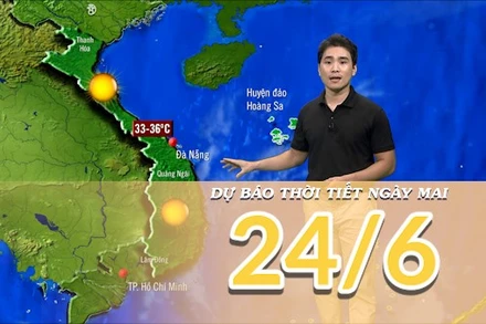 [Video] Dự báo thời tiết đêm nay và ngày mai 24/6/2025: Mưa giảm, trời có nắng trở lại 