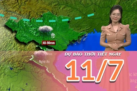 [Video] Dự báo thời tiết ngày 11/7/2025: Mưa lớn gia tăng ở Bắc Bộ 