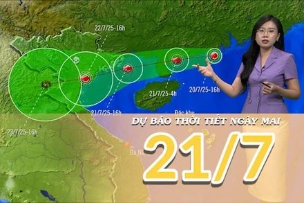 [Video] Dự báo thời tiết đêm nay và ngày mai 21/7/2025: Hoàn lưu bão số 3 ảnh hưởng đến khu vực Bắc Bộ và các tỉnh từ Thanh Hóa đến Hà Tĩnh 
