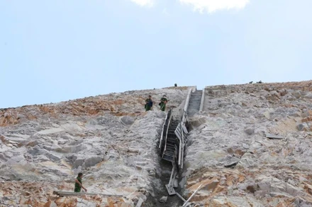 Công trường, nơi xảy ra vụ tai nạn.