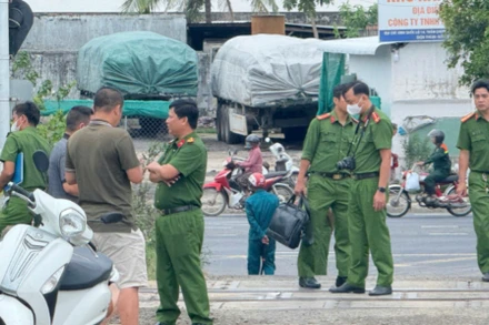 Hiện trường khu vực xảy ra tai nạn.