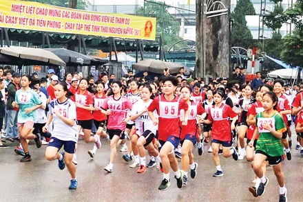 Sôi nổi thể thao phong trào tại Thái Nguyên. Ảnh: BTN