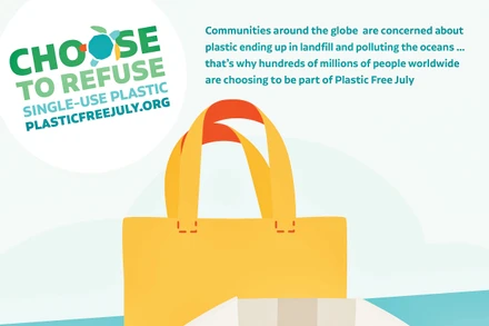 Poster quảng bá không dùng túi nhựa Nguồn: plasticfreejuly.org