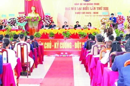 Đại hội đại biểu Đảng bộ xã Quảng Trực lần thứ XIII, nhiệm kỳ 2025 - 2030.