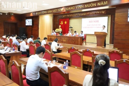 Bí thư Tỉnh ủy Đắk Lắk Nguyễn Đình Trung phát biểu tại Hội nghị.