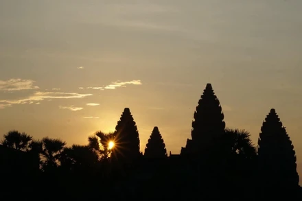 Bình minh ở Angkor Watt.