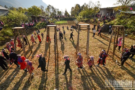 Lễ Tủ Cải của cộng đồng người Dao đầu bằng, tỉnh Lai Châu. (Ảnh: VŨ LINH)