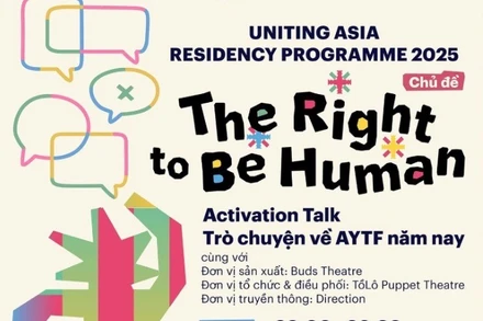 Chương trình tọa đàm khai mạc của AYTF Residency 2025 mang chủ đề “The right to be human - Quyền được là con người”.