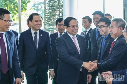 Thủ tướng Phạm Minh Chính đến dự Hội nghị triển khai nhiệm vụ năm 2026 của Tập đoàn Công nghiệp-Năng lượng Quốc gia Việt Nam.