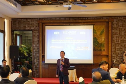Hội thảo “Kết nối nhà đầu tư trong nước và quốc tế" trong khuôn khổ Techfest 2025.