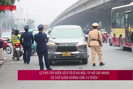 [Video] Lệ phí cấp biển số ô tô ở Hà Nội, TP Hồ Chí Minh có thể giảm xuống còn 14 triệu