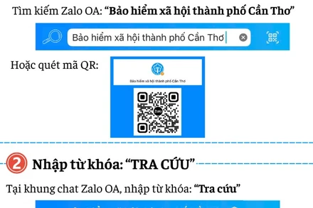 Bảo hiểm xã hội thành phố Cần Thơ triển khai tiện ích tra cứu nhanh chóng, dễ sử dụng ngay trên Zalo.