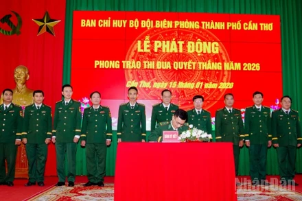 Các đơn vị ký kết giao ước thi đua thực hiện Phong trào Thi đua Quyết thắng năm 2026.