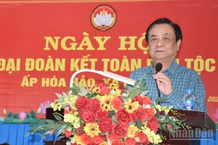 Đồng chí Lê Minh Hoan phát biểu tại Ngày hội.