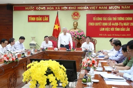 Phó Thủ tướng Thường trực Chính phủ Nguyễn Hòa Bình phát biểu tại buổi làm việc. (Ảnh: Nguyễn Hoàng)