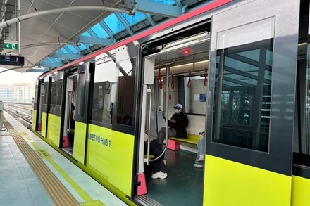 Tuyến metro Nhổn-Cầu Giấy, Hà Nội. (Ảnh: PV)