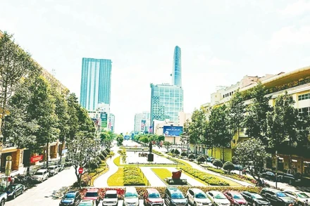 Một góc trung tâm Thành phố Hồ Chí Minh năng động và phát triển.