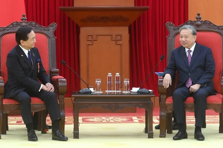 Tổng Bí thư Tô Lâm tiếp Thống đốc tỉnh Kanagawa (Nhật Bản) Kuroiwa Yuji.