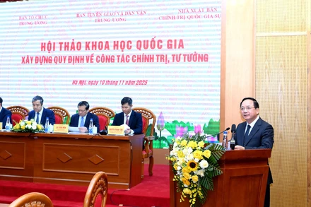 Hội thảo Khoa học quốc gia "Xây dựng quy định về công tác chính trị, tư tưởng". 