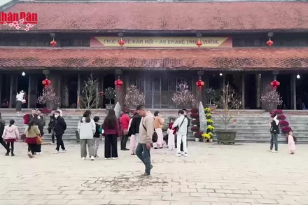 [Video] Hàng nghìn người đi lễ cầu an tại Phủ Tây Hồ dịp đầu xuân