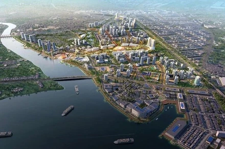 Phối cảnh Khu đô thị - thương mại - dịch vụ tại vị trí Khu Công nghiệp Biên Hòa 1 trong tương lai.