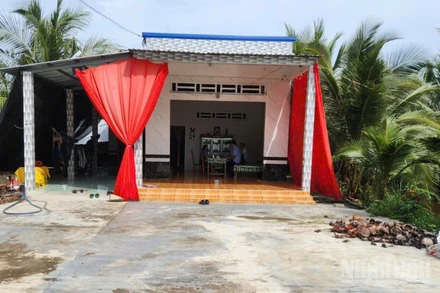 Ngôi nhà mới khang trang của hộ thoát nghèo tại xã Hỏa Lựu, thành phố Cần Thơ.