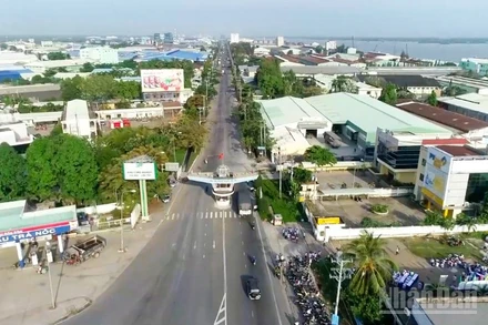 Khu Công nghiệp Trà Nóc, thành phố Cần Thơ nhìn từ trên cao.