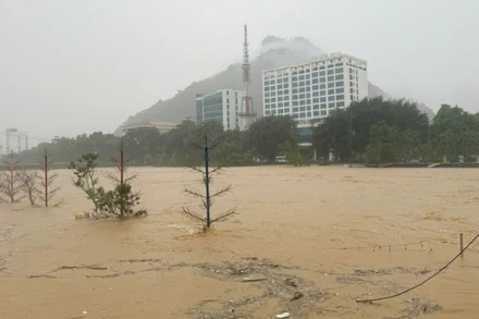 Nguyên nhân ngập lụt tại phường Hà Giang 1 và 2 một phần là do các thủy điện trên thượng nguồn sông Lô, sông Miện xả lũ.