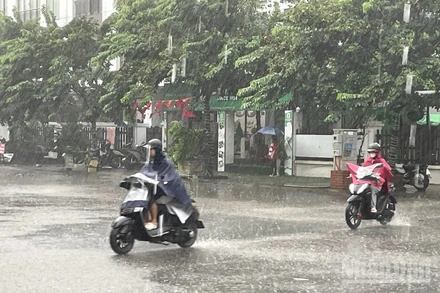 Dự báo khu vực Hà Nội có mưa vừa, mưa to và dông. (Ảnh minh họa: Đ.T)