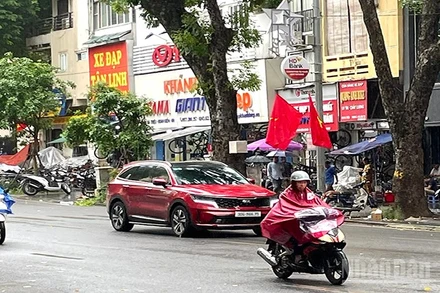 Dự báo khu vực Hà Nội có mưa vừa, mưa to và dông. (Ảnh minh họa: Đ.T)