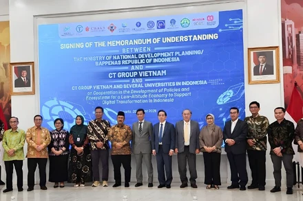 Lễ ký kết biên bản ghi nhớ hợp tác giữa CT Group và Bộ Kế hoạch Phát triển Quốc gia Indonesia.