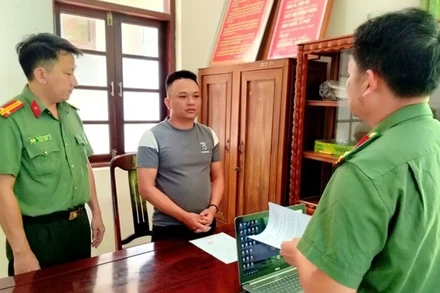 Võ Quốc Toại tại cơ quan Công an. (Ảnh: Công an tỉnh Đắk Lắk cung cấp)