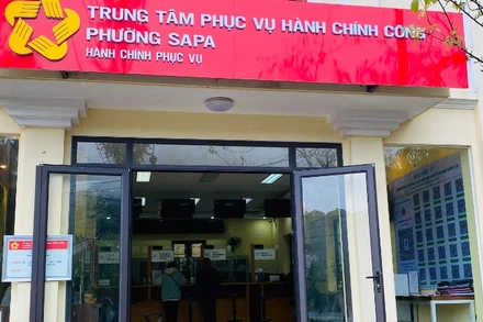 Trụ sở Trung tâm phục vụ hành chính công phường Sa Pa.